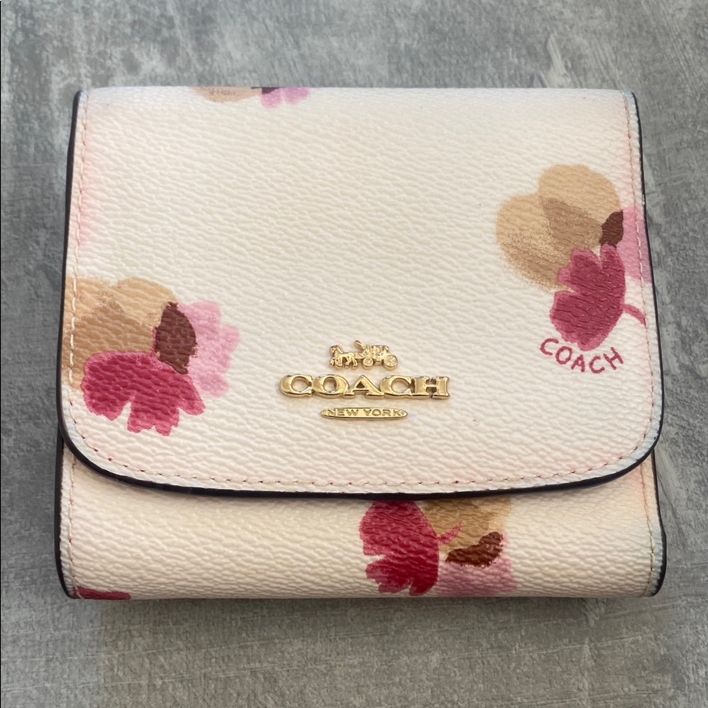 Coach Floral Print Women's TriFold Wallet